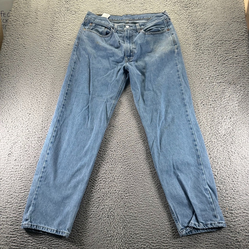 Levi's 550 Jeans Mens 32x32 Blue Cotton Denim Straight Travel Workwear Faded